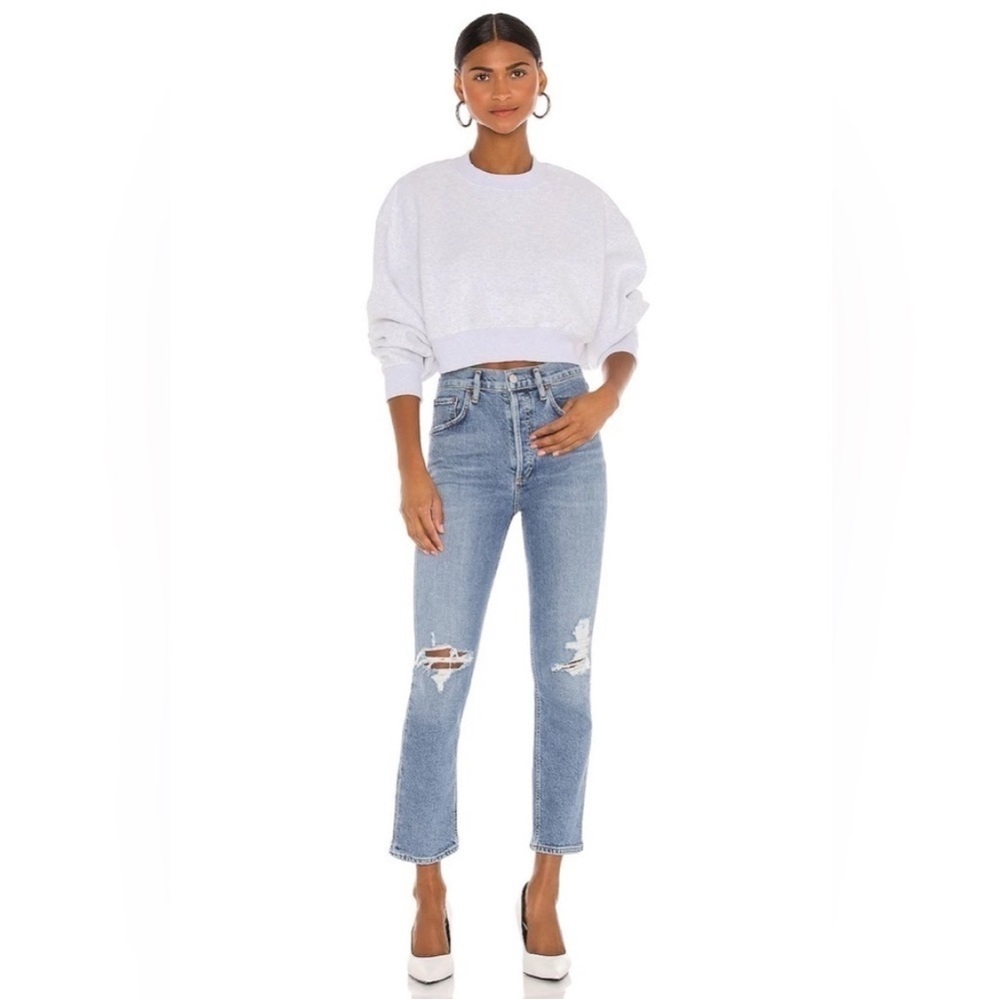 AGOLDE Riley High Rise Straight Crop in Whiplash size 27